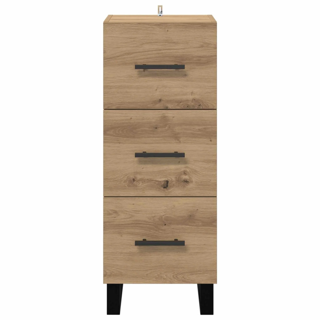 Credenza | Madia | Buffet da pranzo | Armadio da pranzo con cassetto Rovere artigianale 34,5 x 34 x 90 cm