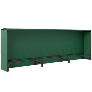 Portalegna Regolabile 300x36x99 cm con Telo Impermeabile in PE e Metallo Nero e Verde Scuro