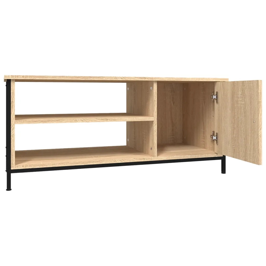 Mobile porta TV moderno con pratico vano contenitore 100 x 40 x 45 cm realizzato in legno composito di rovere Sonoma 02_0048527