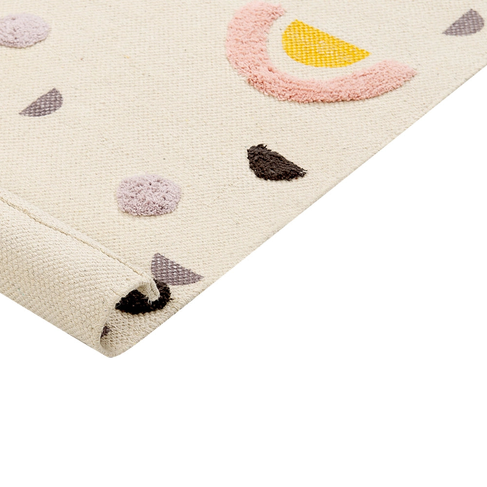 Tappeto per bambini con motivo arcobaleno multicolore 80 x 150 cm cameretta motivo divertente