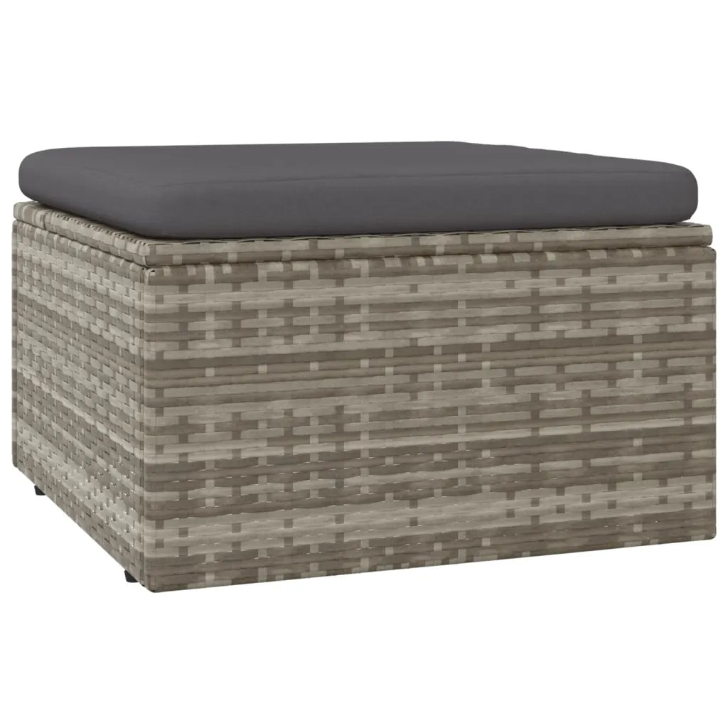 Set Divani da Giardino 5 pz con Cuscini in Polyrattan Grigio cod mxl 44315