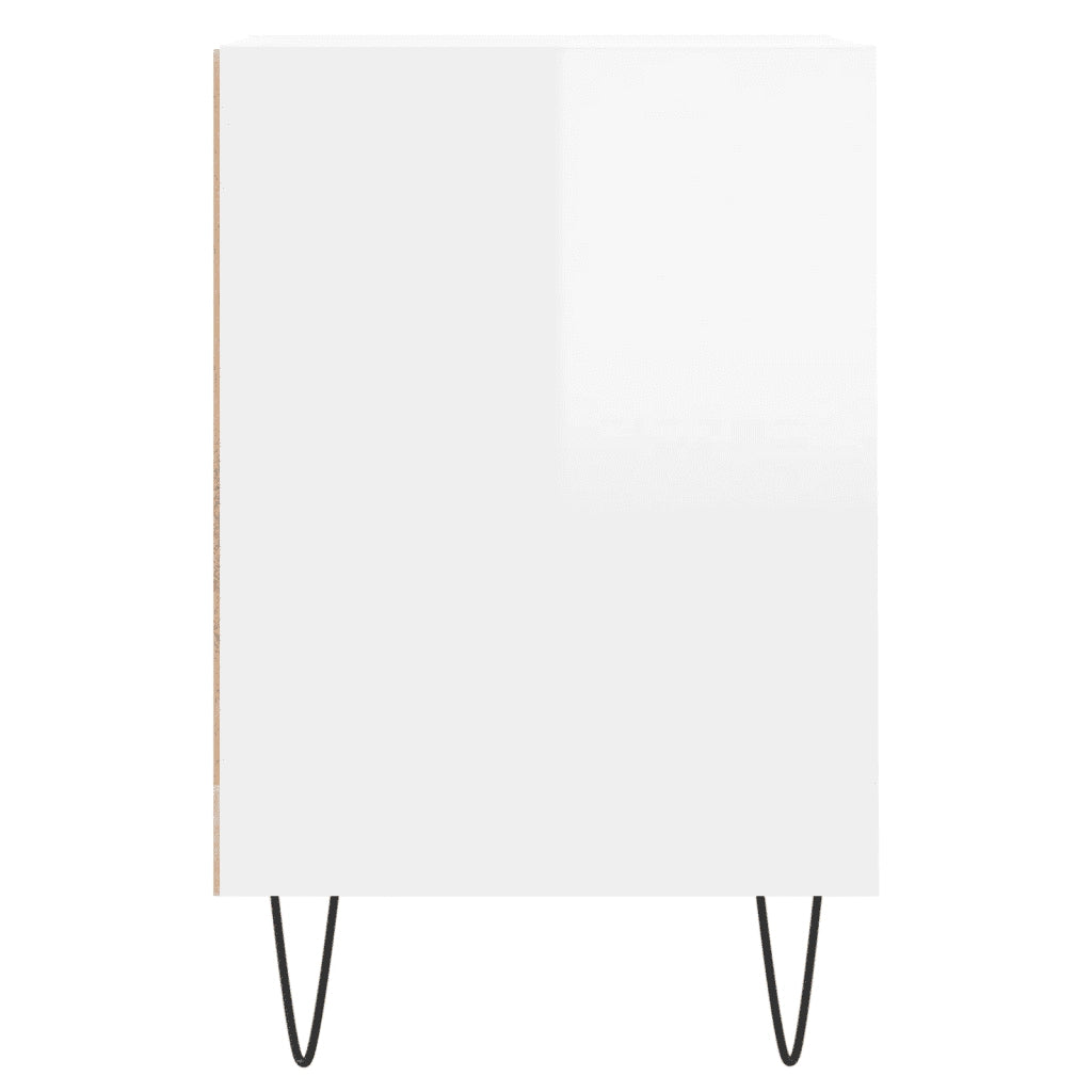 Mobile Porta TV-Mobile per TV-Credenza TV Bianco Lucido 100x35x55 cm in Legno Multistrato 832136