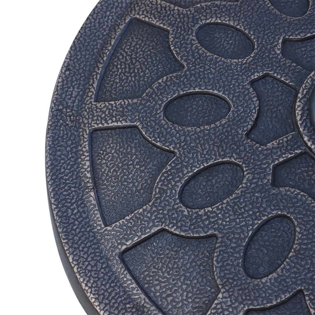Base per Ombrellone Rotonda Ø45 cm per Pali da Ø3,8 e Ø4,8 cm in Resina e Acciaio Bronzo