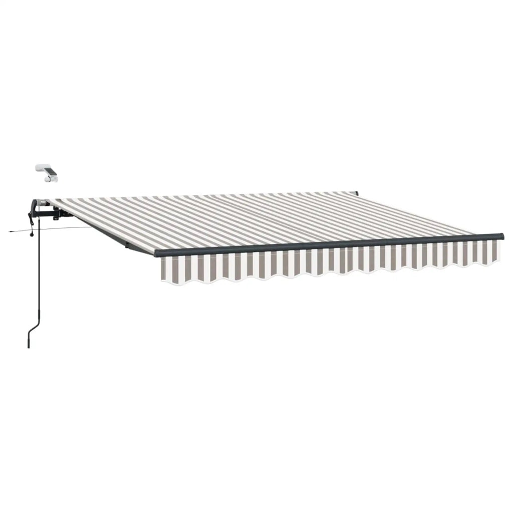 Tenda retrattile Grigio chiaro e bianco 300 x 250 cm Poliestere 3425853