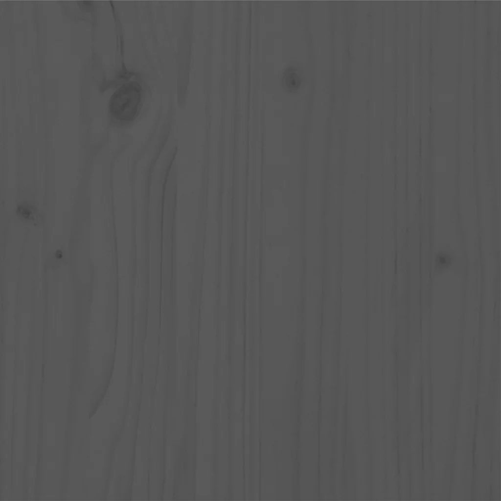 Giroletto-Struttura Letto Grigio in Legno Massello di Pino 200x200 cm 751138