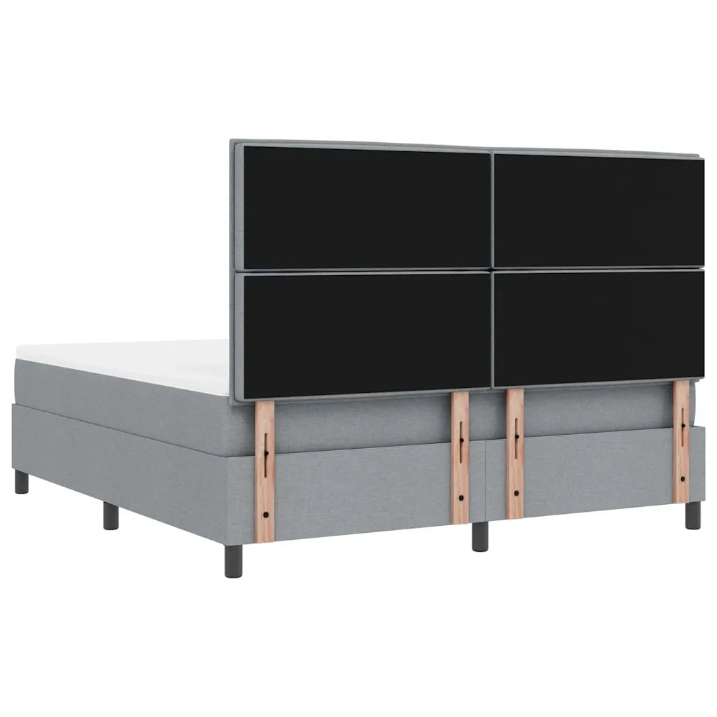 Letto a molle con materasso Grigio chiaro 180 x 200 cm Tessuto 3342809