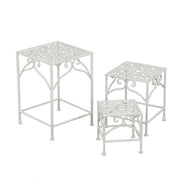 Colonnina metallo jessica 1-3 bianco brush quadro cm 30x30h43