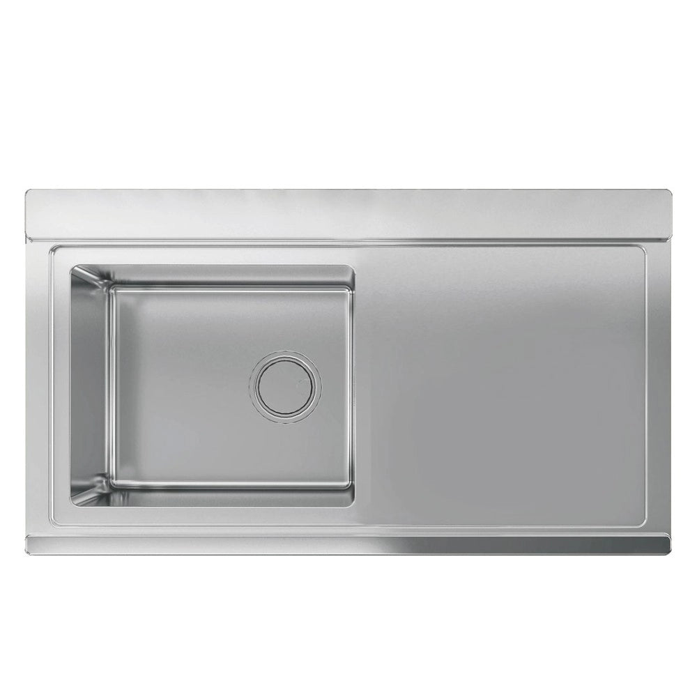 Lavello Smeg LRX901D una vasca con gocciolatoio destro 90x50 cm inox