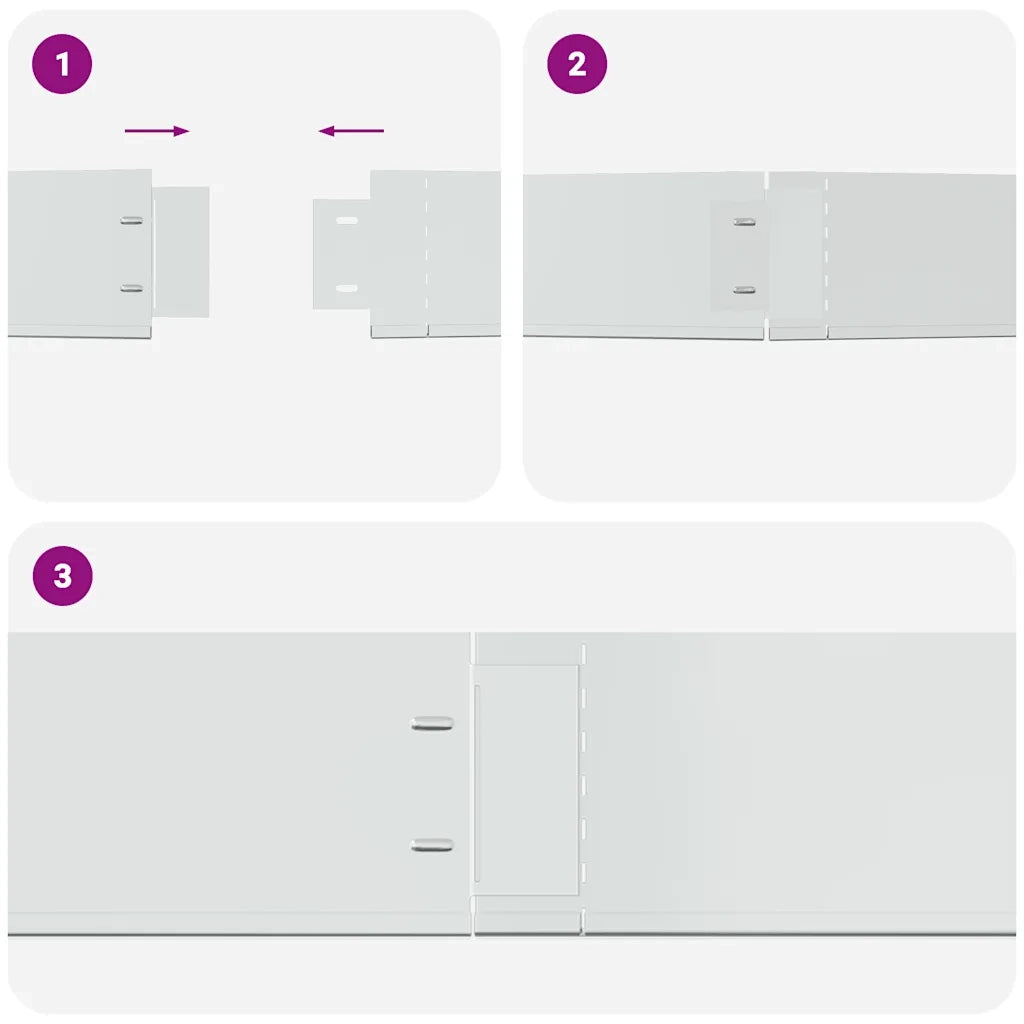 Set 20 pz Bordo Prato Flessibile in Acciaio Zincato 100 x 14 cm 271784
