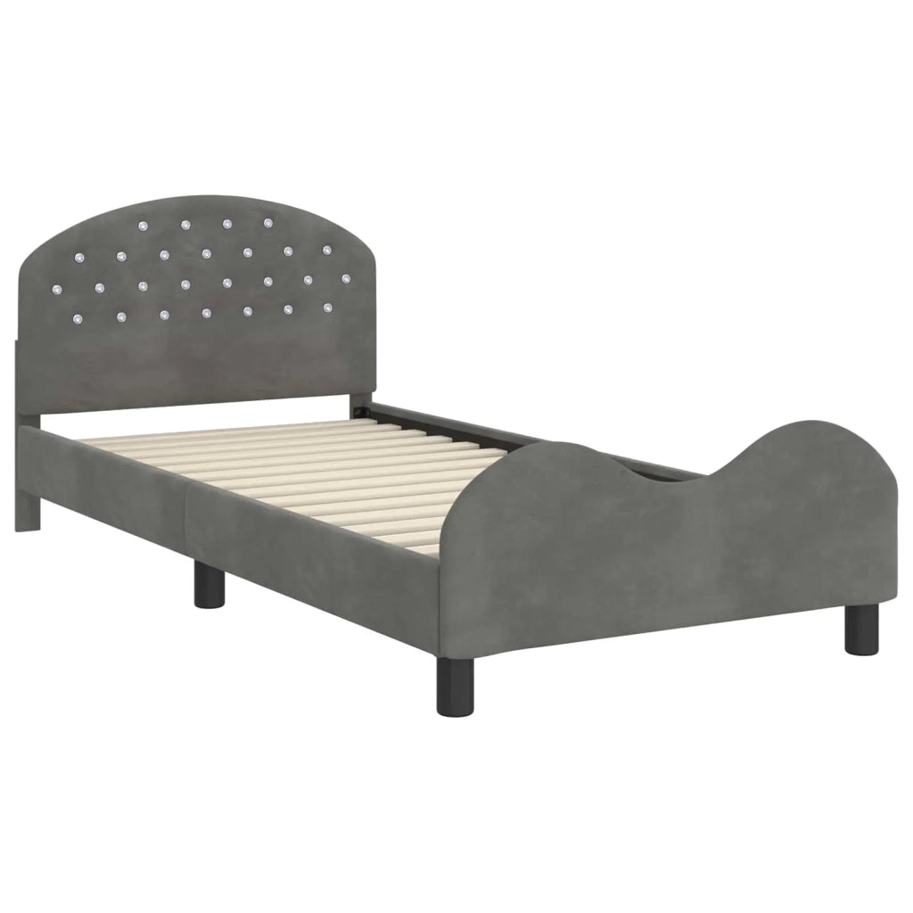Struttura letto bambini con testata-Giroletto per bambini Grigio Scuro 80 x 200 cm 571065