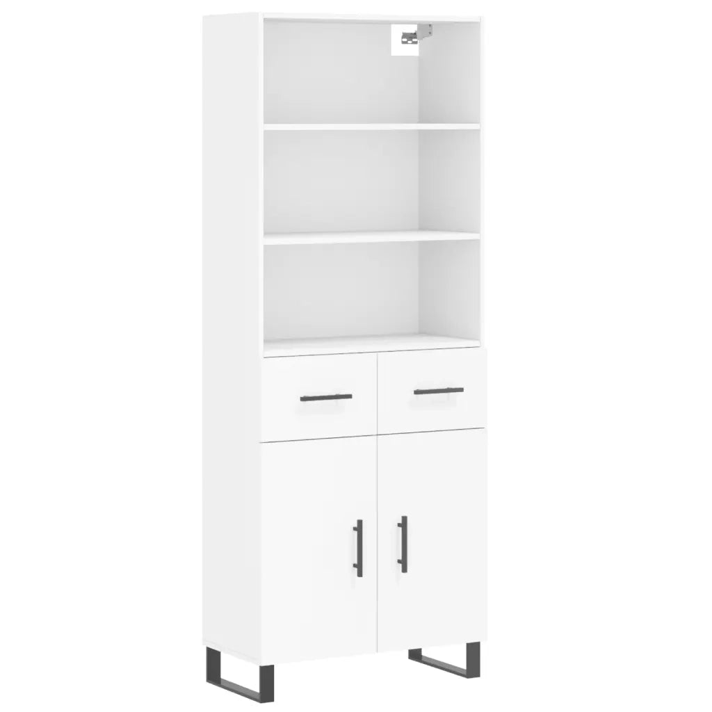 Credenza Bianca 69,5x34x180 cm in Legno Multistrato 3200537
