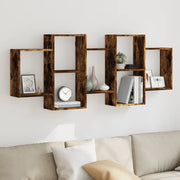 Mensola a Muro Rovere Fumo 159x18x65 cm in Truciolato 853213
