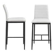 Set di 2 sgabelli da bar con gambe in acciaio e altezza 66 cm bianco e nero 03_0005786/2