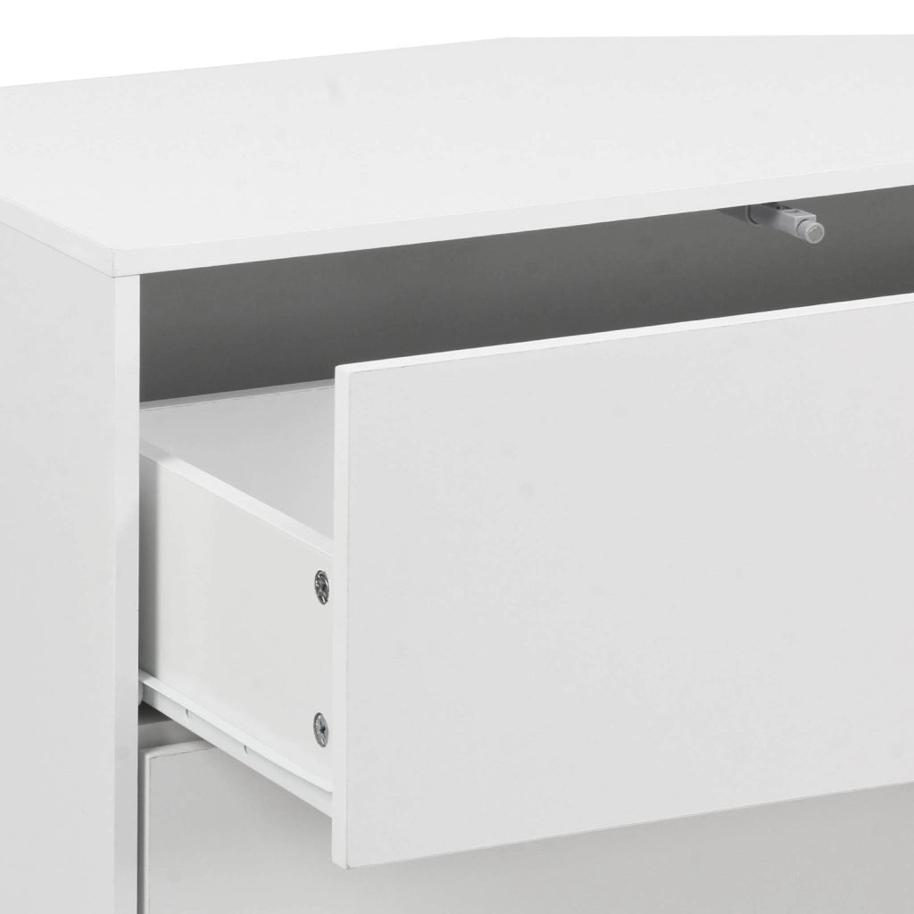 Modulo di stoccaggio decorativo in legno 3 cassetti, bianco