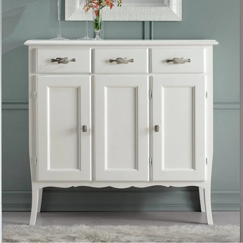 Madia grezza in legno 3 ante 3 cassetti l.105 p.42 h.101 (3085) - Mobili 2G