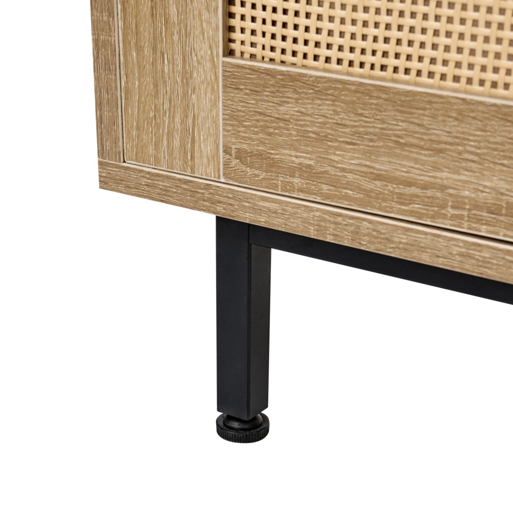 Mobile da ingresso con scarpiera a specchio L 112 cm A 179 cm Armadio Appendiabiti Truciolato Marrone Chiaro