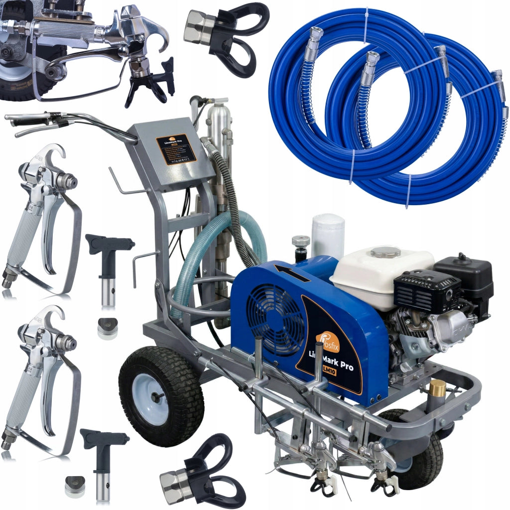 Traccialinee Stradale LineMark Pro LM10 Duo – 6.5HP 5000W | 20 MPa | 10 L/min | 2 Pistole + 2 Tubi 10m