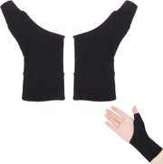 Ortetic con cuscino di gel - bende di compressione respirante per artrosi - tunnel carpalico - protezione senza dita per polso destro/sinistro - 1 coppia - nero