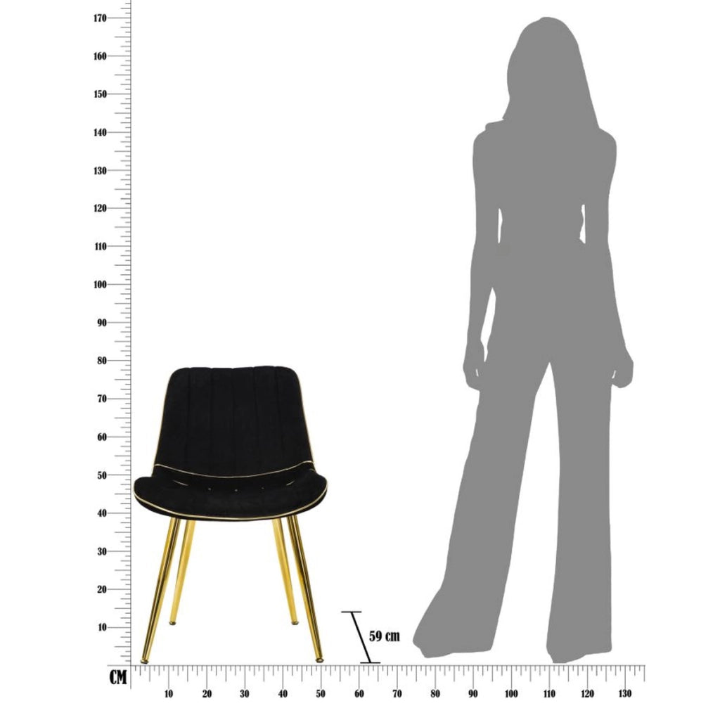 Set di 2 Sedie VKH381, Nero, Legno, 51x59x79 cm