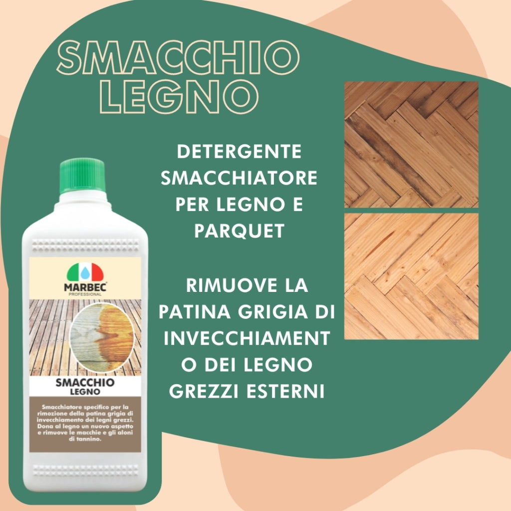 Smacchiare legno SMACCHIO LEGNO   1LTx6Pz