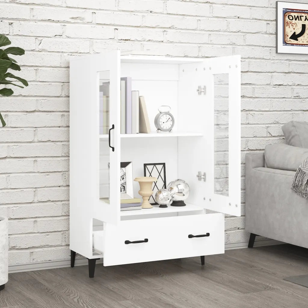 Credenza Bianca 70x31x115 cm in Legno Ingegnerizzato cod mxl 23491
