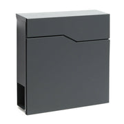 Cassetta postale/portagiornali/riviste da parete di design acciaio zincato 37 x 37 x 10,5 cm antracite 16_0000090