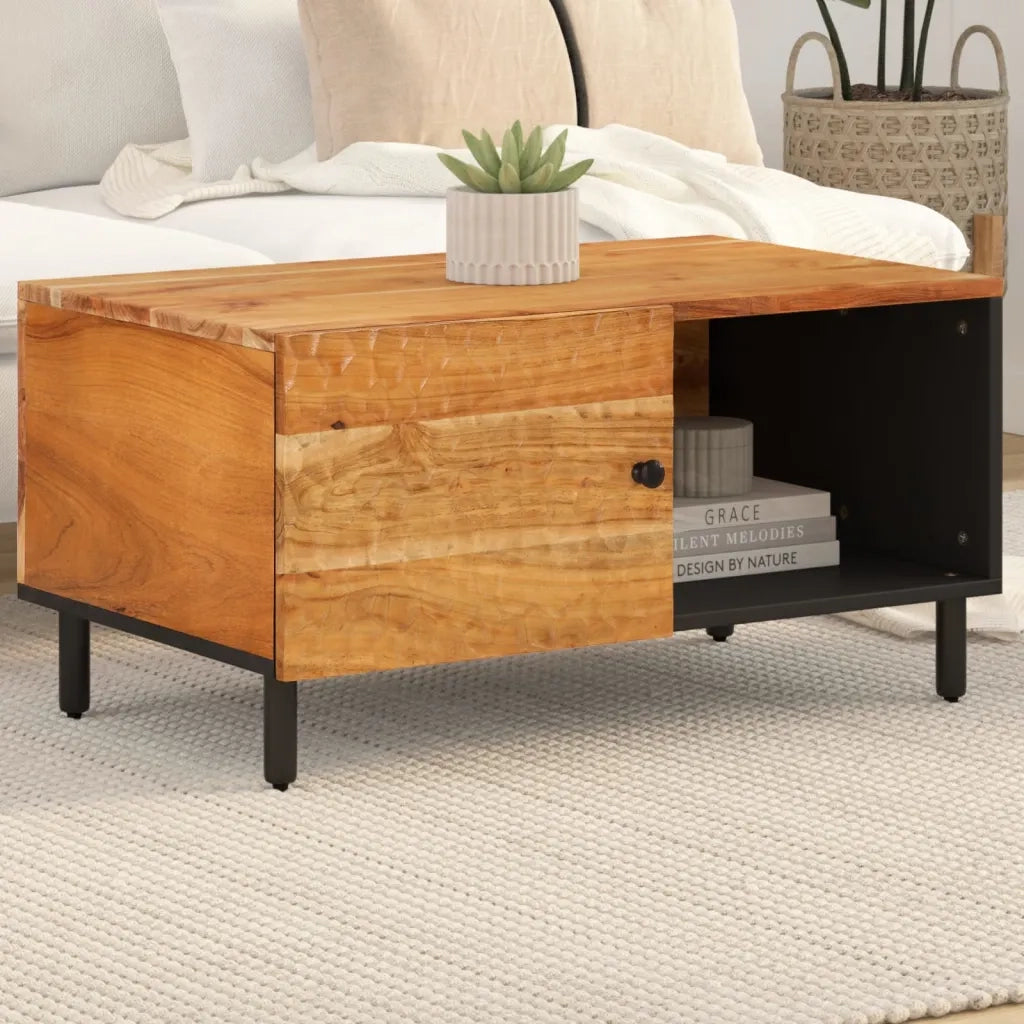 Tavolino da salotto | Tavolino da caff¨¨ | Tavolino da Soggiorno 80x50x40 cm Legno Massello di Acacia