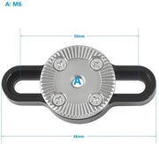 Adattatore di supporto per connettori M6 standardizzati - Regolabile e rimovibile - Viti 1/4"-20 - Accessorio per contenitore per macchina fotografica - Maniglie e viti di chiusura