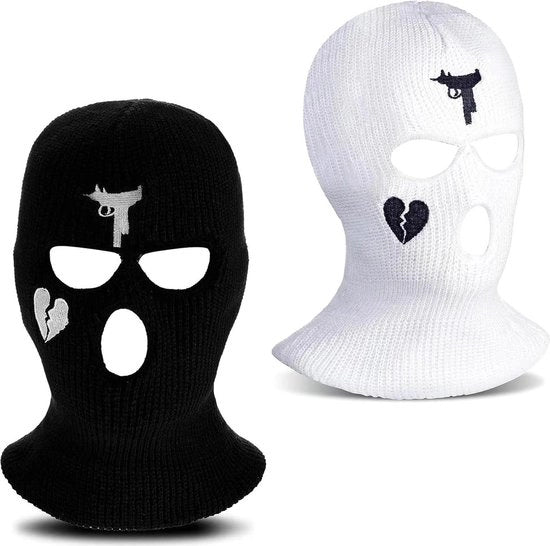 Mascella di sopravvivenza con 3 aperture - Maschera per esterno - Leggera e respirabile - Impermeabile al vento - Inverno Estate - Maschera per viso - Universale