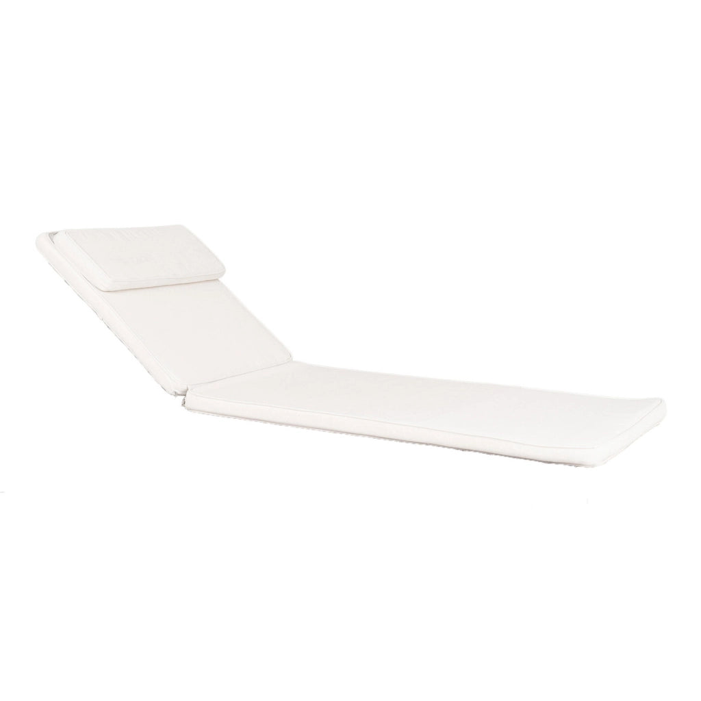 Cuscino per Sdraio Andorra, Bianco, Cotone, 200x62x6 cm