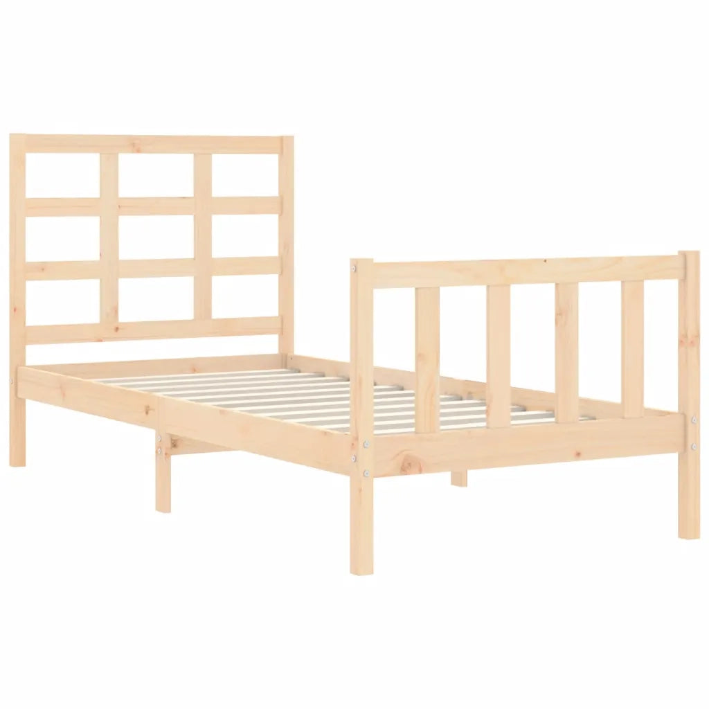 Giroletto senza Materasso-Struttura Letto 90x200 cm in Legno Massello di Pino 233916