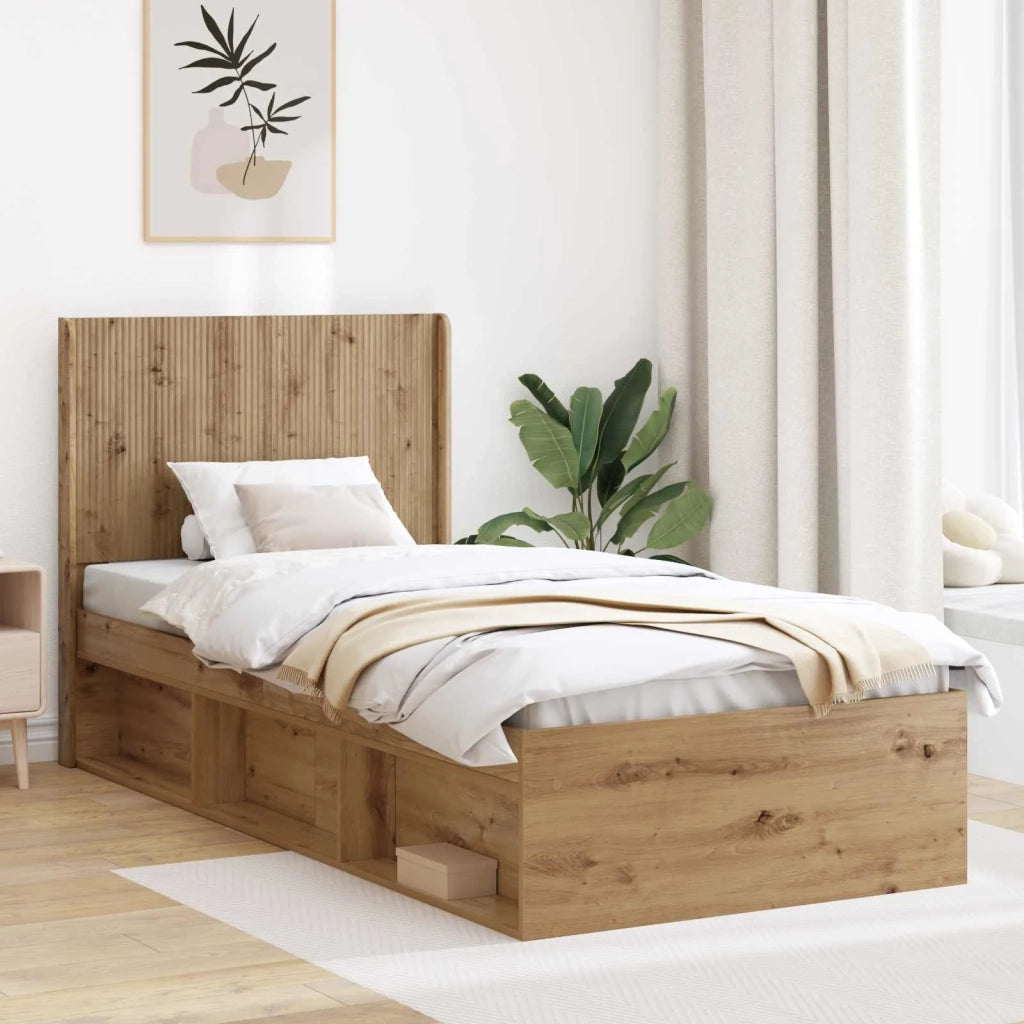 Testiera Letto Rovere Artigianale Legno ingegnerizzato 889654