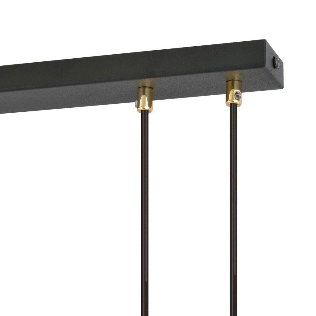 Lampadario Emibig Glam 3, 3xE14 nero/oro vetro dimmerabile