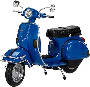 Modellino Piaggio Vespa P200 E 1:12,Colore blu,NewRay, Eta 5+