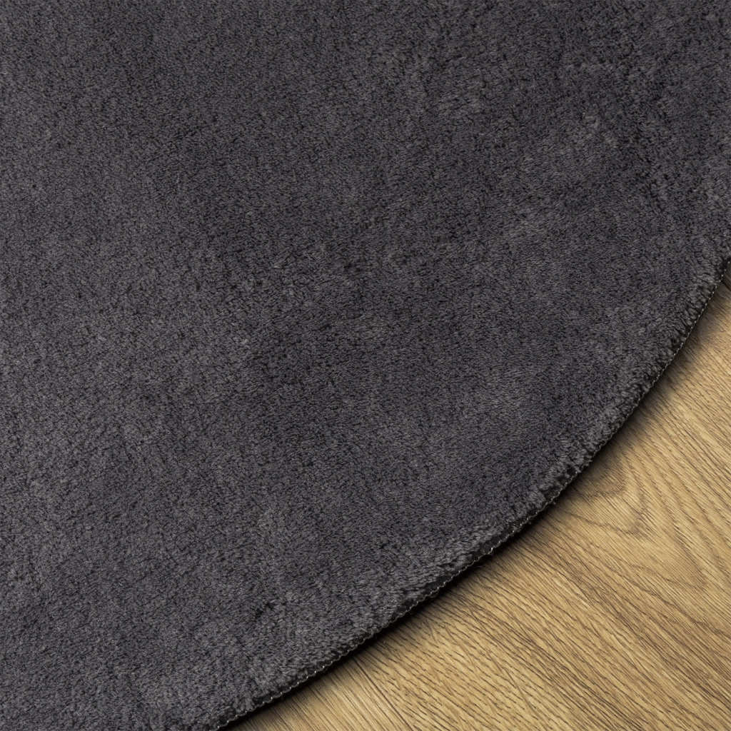 Tappeto "HUARTE" a Pelo Corto Morbido e Lavabile Antracite 140x200 cm