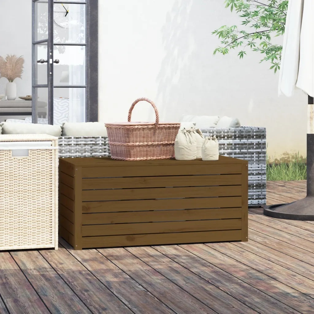 Contenitore Giardino Ambra 101x50,5x46,5 cm Legno Massello Pino 823951