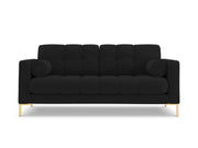 Cosmopolitan Design - Divano "Bali" 3 posti in tessuto strutturato nero 