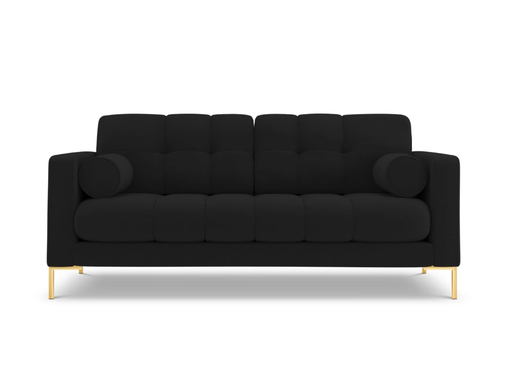 Cosmopolitan Design - Divano "Bali" 3 posti in tessuto strutturato nero 