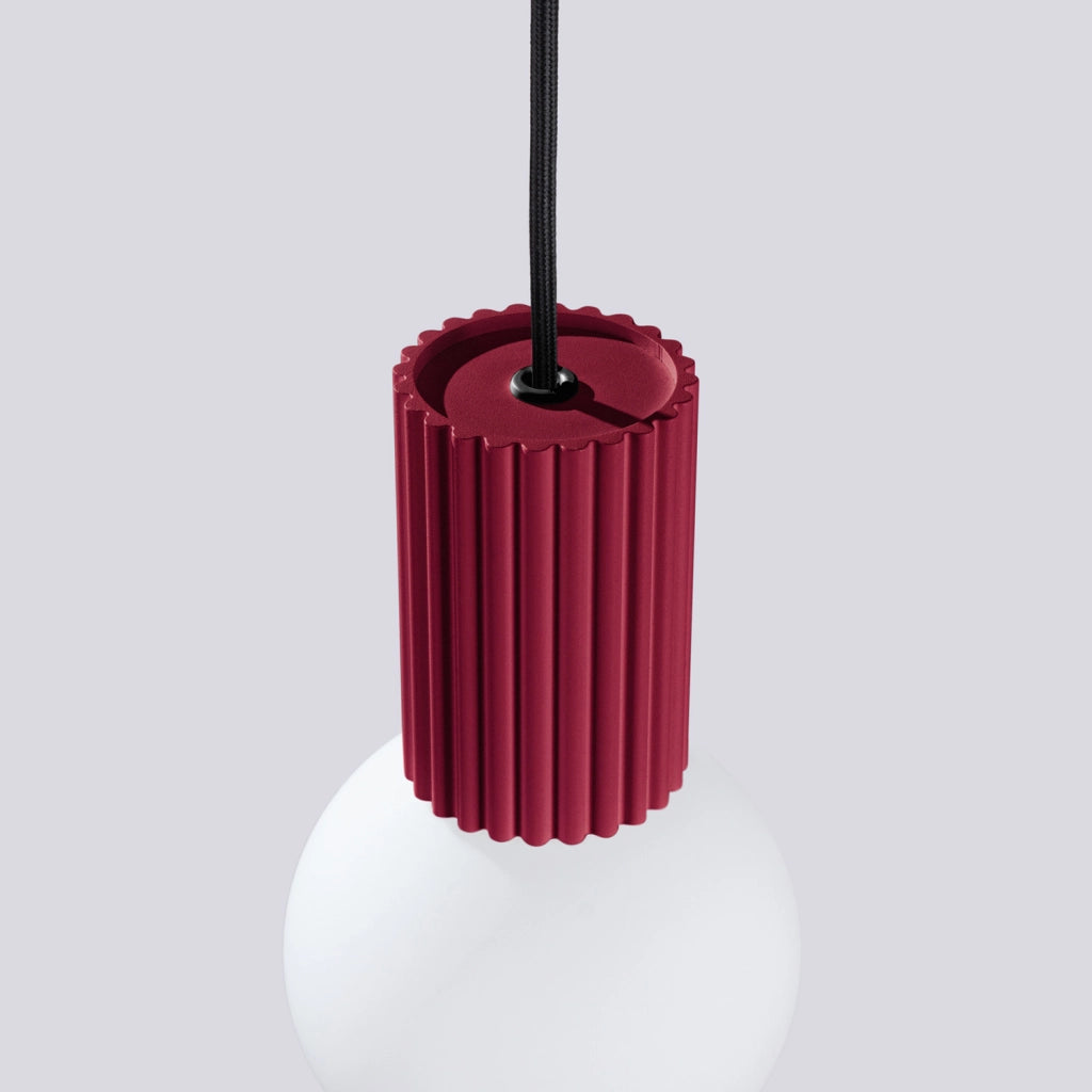 Lampada a sospensione SFERA bordeaux vetro sfera G9