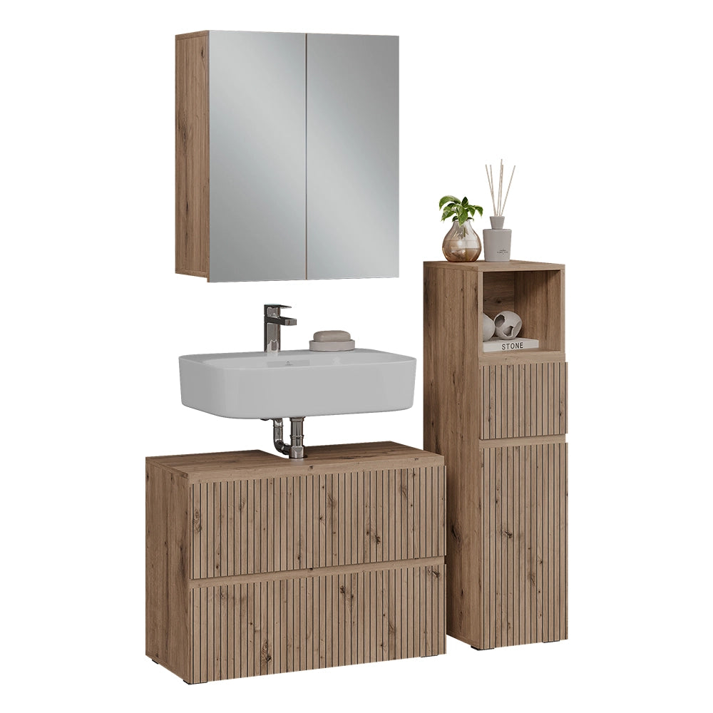 Vicco Set di mobili da bagno 3 pezzi Artigiano 3 parti