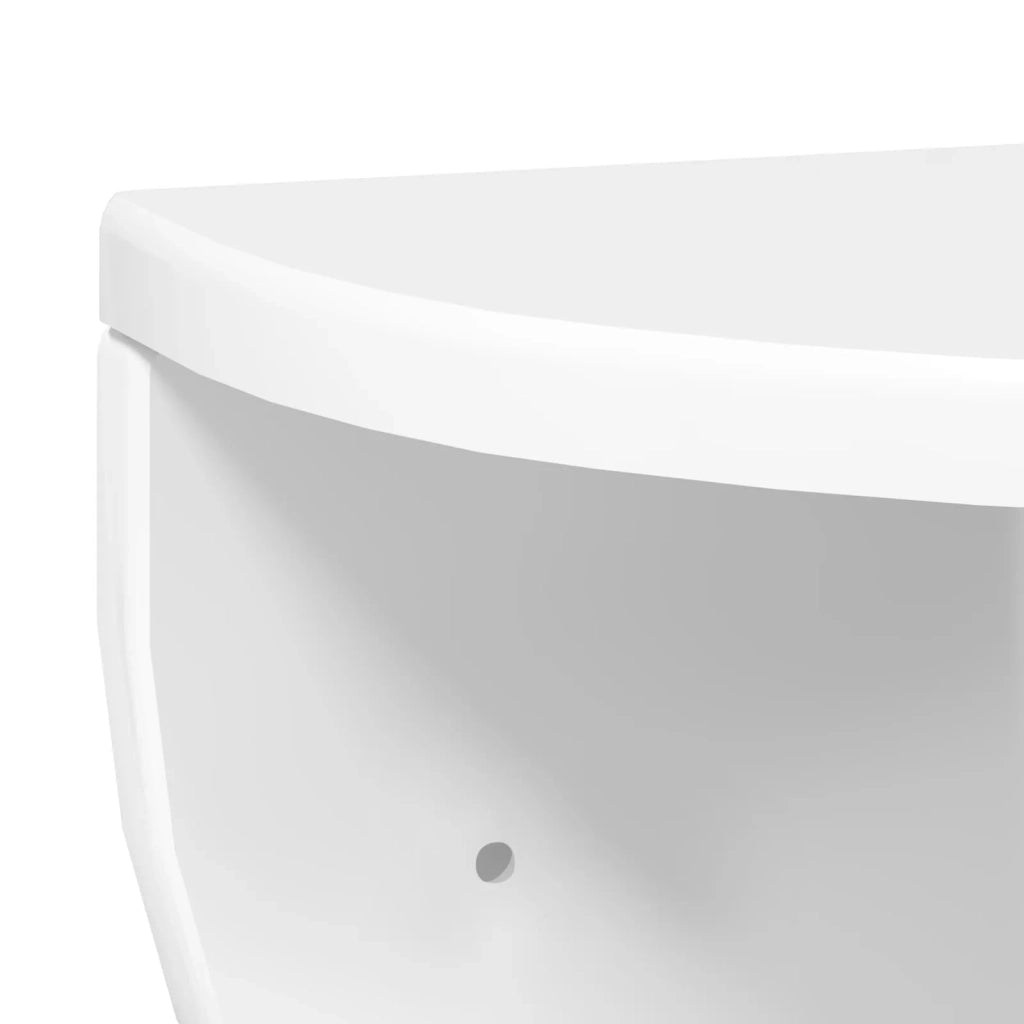 Scaffale da parete 2 pz Bianco Lucido 38 x 19 x 19 cm