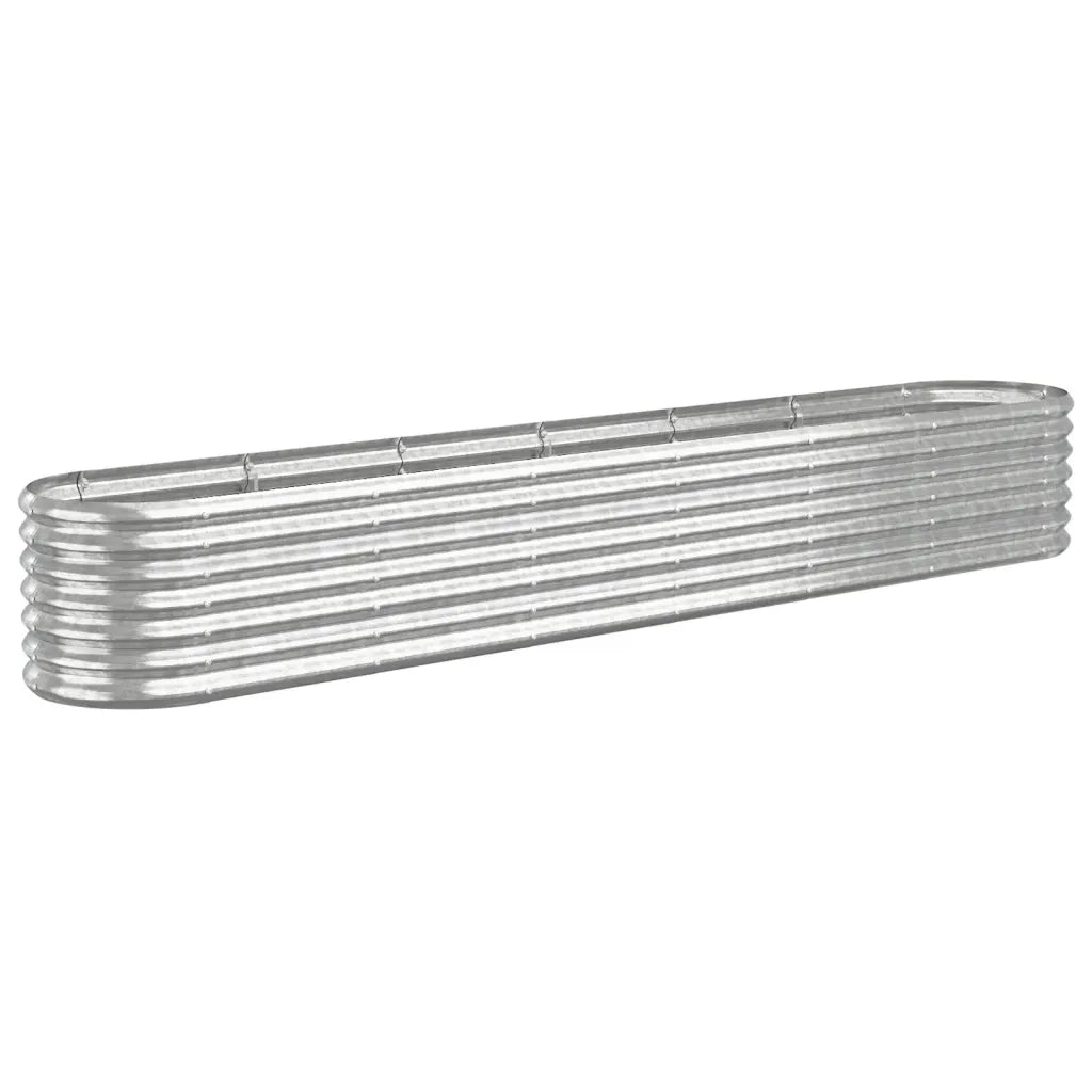 Letto Giardino Acciaio Zincato 260x40x36cm Argento 318882