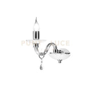 APPLIQUE 1306 1 LUCE FUME' E CROMO ATTACCO E14 H.20CM