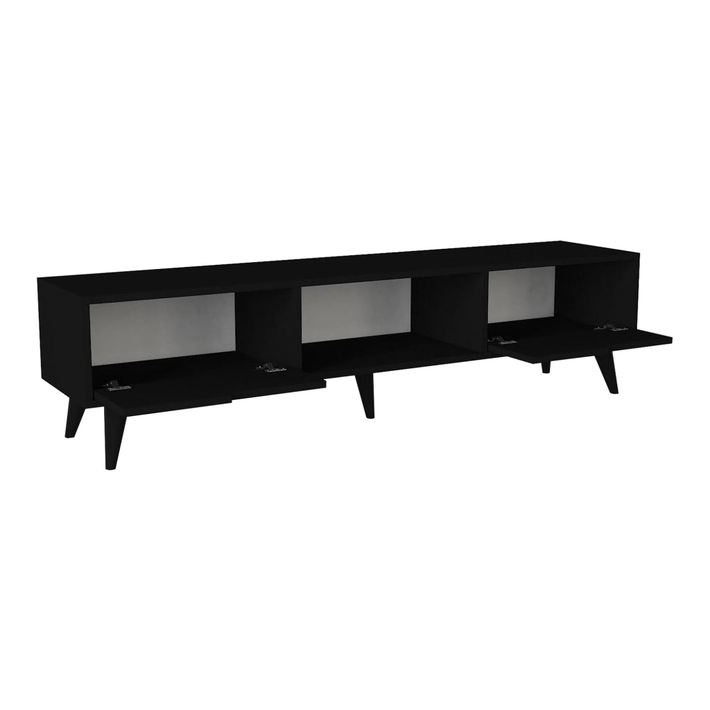 Mobile porta TV mensola porta TV per soggiorno 160 x 35 x 40 cm nero 03_0010072