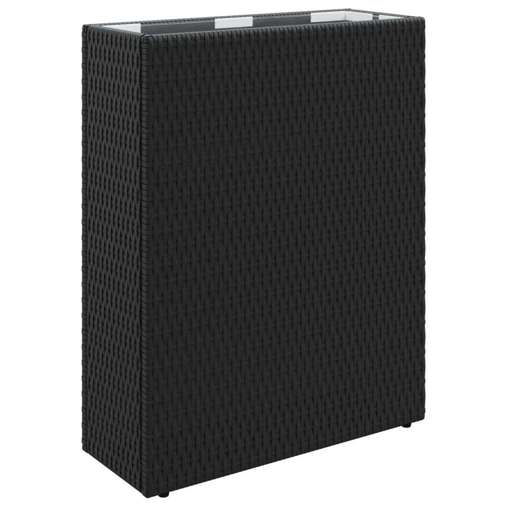 Vasetto alto Nero 55 x 22 x 70 cm polyrattan CFW4787122