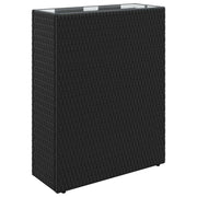 Vasetto alto Nero 55 x 22 x 70 cm polyrattan CFW4787122