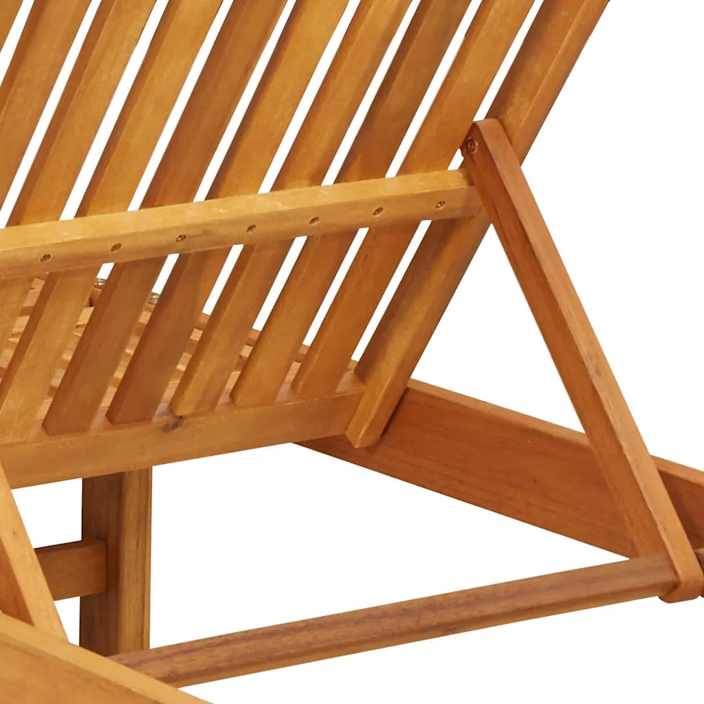 Lettino da sole 2 pz Legno di Acacia Massello Marrone 3325197