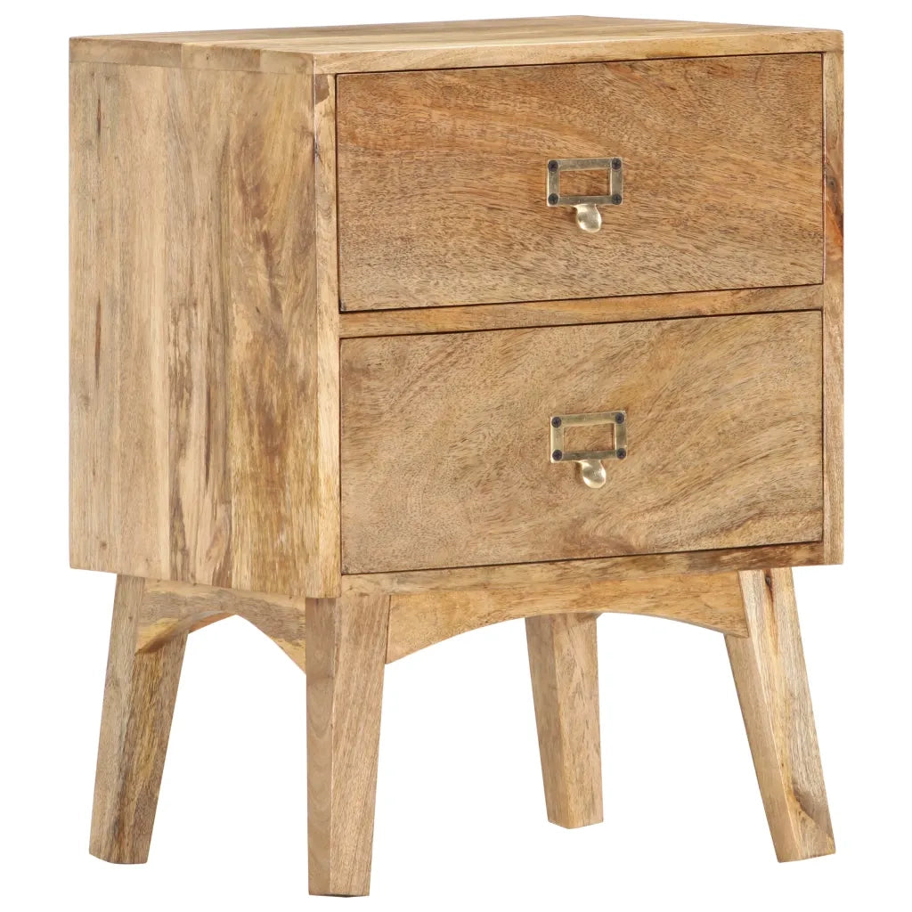 Comodino | Armadio da Notte | Mobiletto da notte 40x35x55 cm in Legno Massello di Mango