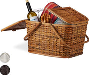 Picnic cestino con design intrecciato, coperchio e fodera in tessuto - cestino rotante mano a mano in fibra di canna miele

 Modello: 
 Specifica: 
 Codice prodotto: