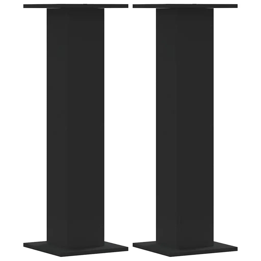 vidaXL Supporti per Piante 2 pz Neri 30x30x95 cm Legno Multistrato
